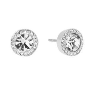 Michael Kors Stone and Pave Stud Earrings - Silver